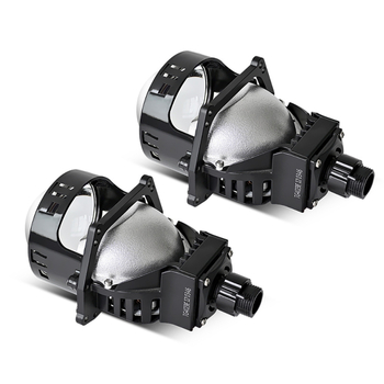 LED προβολέας αυτοκινήτου με διπλό φακό, 65W, 12V, 18000 lm, αλουμινένιο περίβλημα, συμβατό με H4/H7/H11