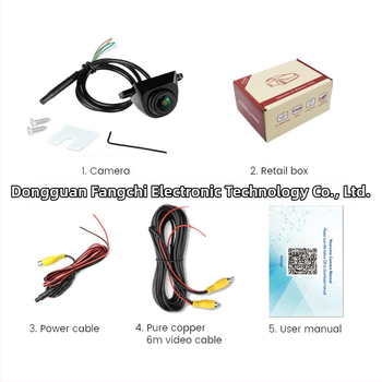 Κάμερα οπισθοπορείας αυτοκινήτου με 360° προβολή, 1080P/720P, νυχτερινή όραση, φακός fisheye, plug-in