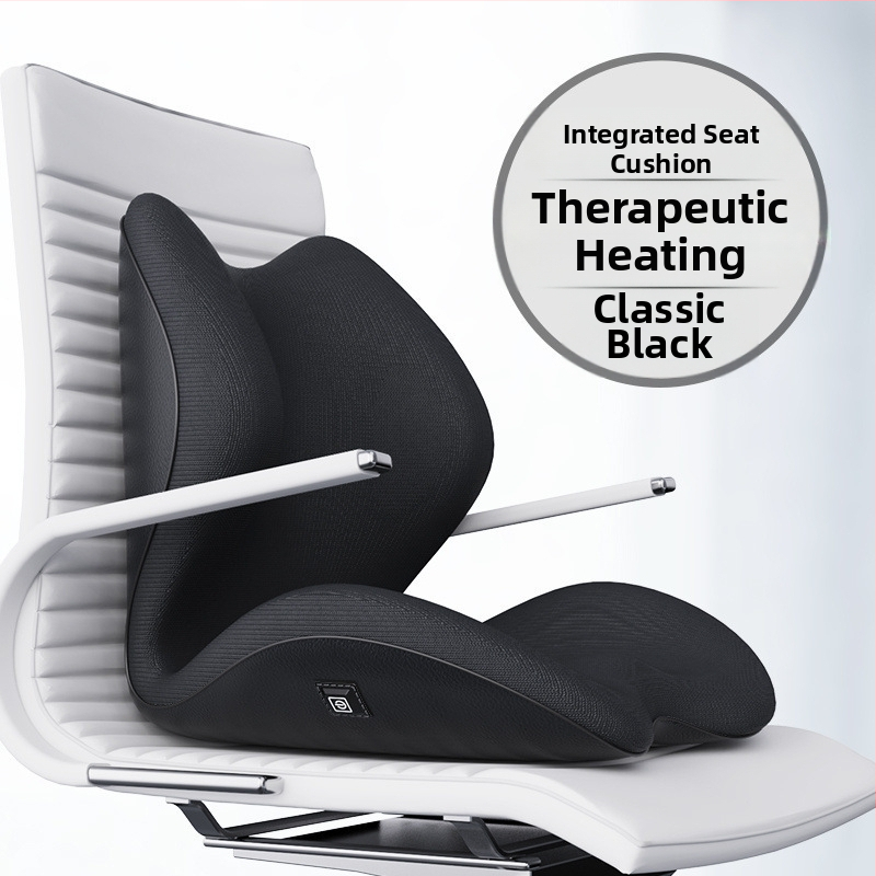 Perne încălzite pentru scaun, cu spătar integrat pentru birou, umplutură memory foam, suport lombar