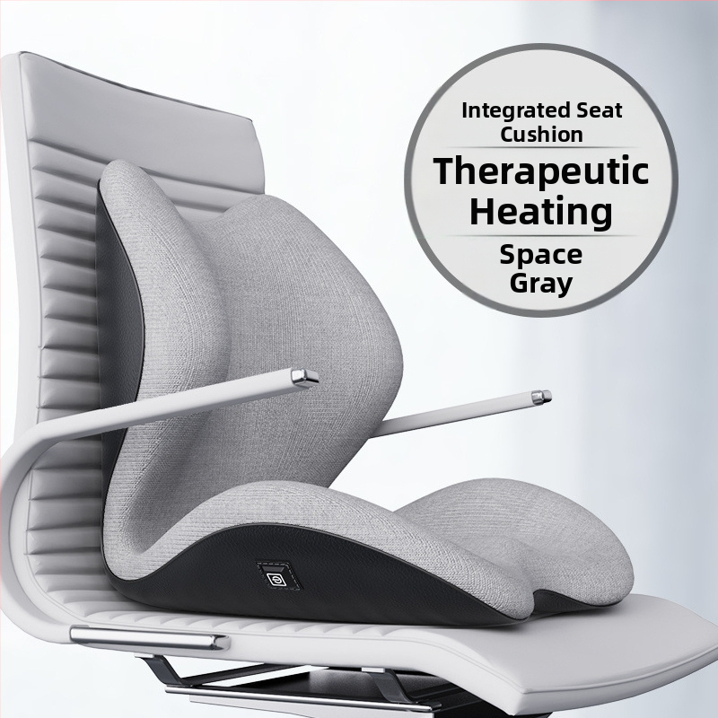 Perne încălzite pentru scaun, cu spătar integrat pentru birou, umplutură memory foam, suport lombar