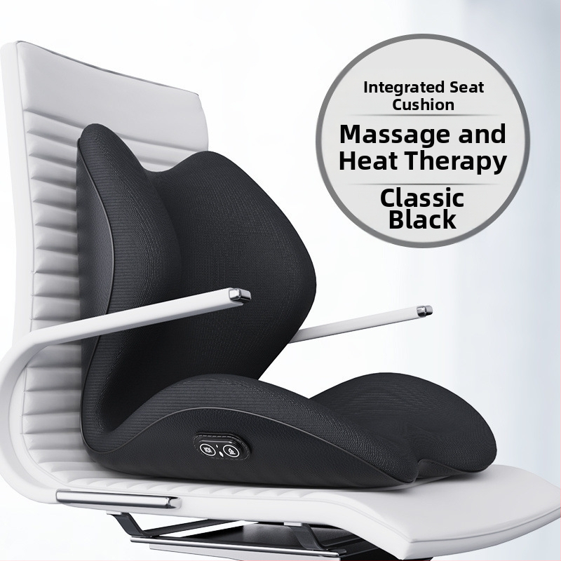 Perne încălzite pentru scaun, cu spătar integrat pentru birou, umplutură memory foam, suport lombar