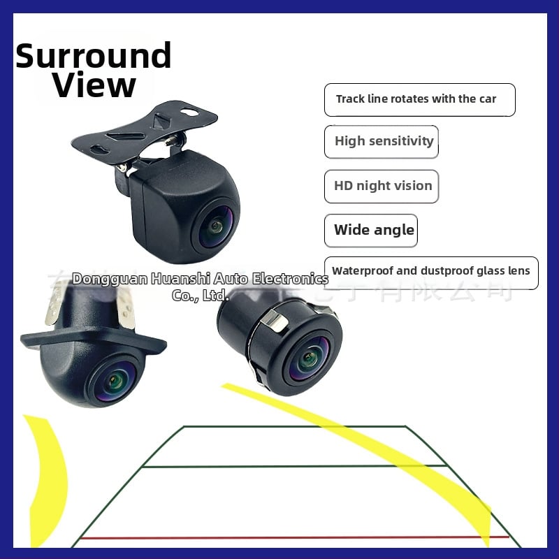 Cameră de parcare cu ghidare pe linie de traiectorie, video AHD 1080p, rezoluție 1920x1080, alimentare 12V, unghi de vizualizare 145°