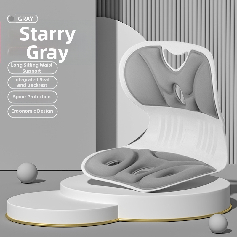 Pernuță de șezut cu suport lombar ergonomic, spumă memory, umplutură din fibre poliesterice, stil modern minimalist, personalizabil.