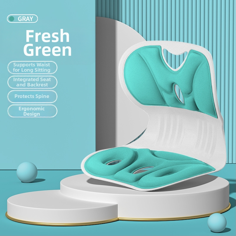 Pernuță de șezut cu suport lombar ergonomic, spumă memory, umplutură din fibre poliesterice, stil modern minimalist, personalizabil.