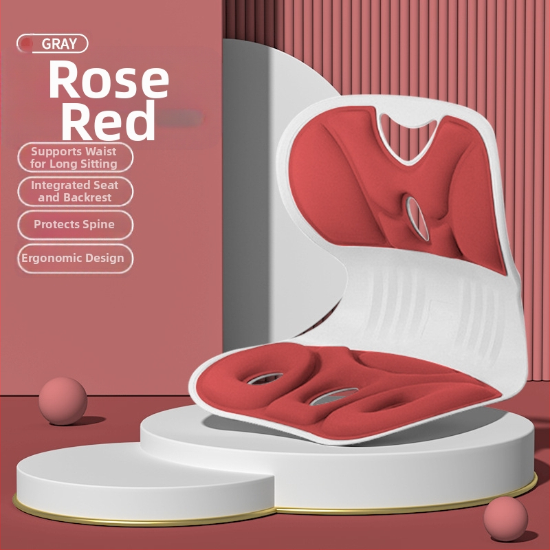 Pernuță de șezut cu suport lombar ergonomic, spumă memory, umplutură din fibre poliesterice, stil modern minimalist, personalizabil.