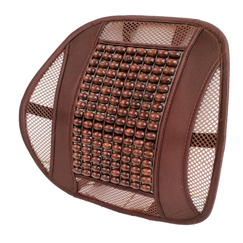 Auto jostas atbalsta spilvens ar koka pērlītēm – Kaixiang, pildījums no koka pērlītēm, raksts Ķīnas mezglu ar labvēlīgu zīmi