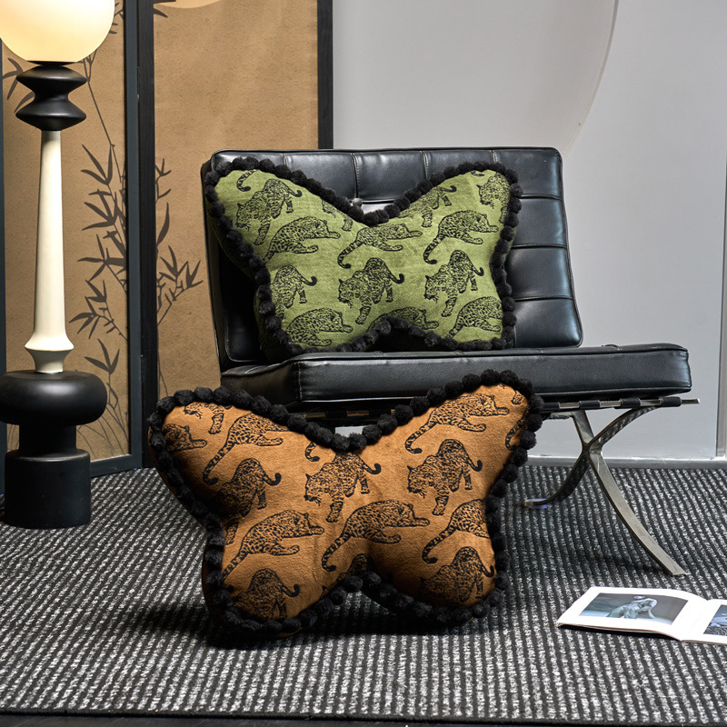 Jastučnica s jezgrom, vintage stil, navlaka od poliestera, punilo PP pamuk, uzorak pruga ili leopard