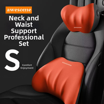 Automašīnas galvas atslēgas un jostas atbalsta spilvens – atmiņas putas, piena zīda materiāls, universāls lietojums