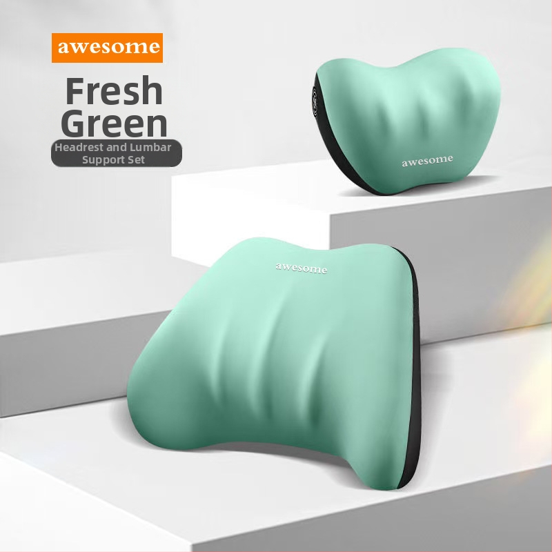 Automašīnas galvas atslēgas un jostas atbalsta spilvens – atmiņas putas, piena zīda materiāls, universāls lietojums