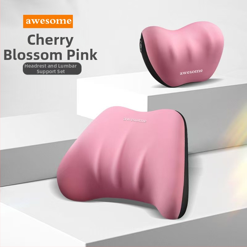 Automašīnas galvas atslēgas un jostas atbalsta spilvens – atmiņas putas, piena zīda materiāls, universāls lietojums