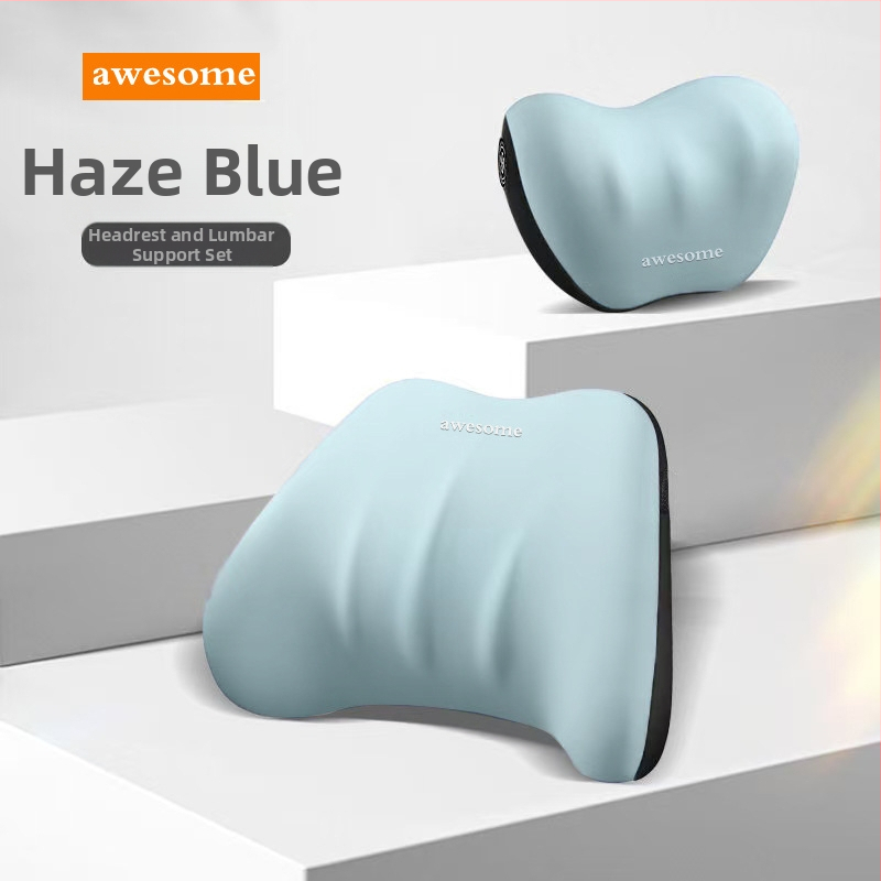 Automašīnas galvas atslēgas un jostas atbalsta spilvens – atmiņas putas, piena zīda materiāls, universāls lietojums