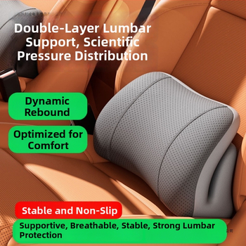 Automašīnas muguras atbalsta spilvens ar palmiju šķiedras pildījumu, vienkrāsains, vissezonu lietošanai, saderīgs ar Bfu auto, elpojošs