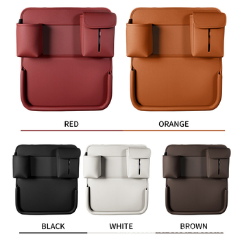 Automobilio galinės sėdynės sulankstomas stalas su didele talpa — daugiafunkcis, skirtas valgyti, mokytis ir naudotis planšetiniu kompiuteriu; odos medžiaga; sieninis montavimas; universalus suderinamumas