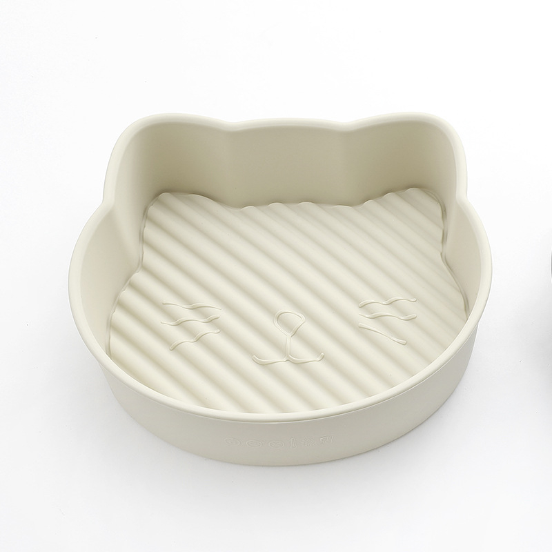 Katės formos silikoninė kepimo forma orkaitėje ir oro fryer — torto forma ir kepimo skarda