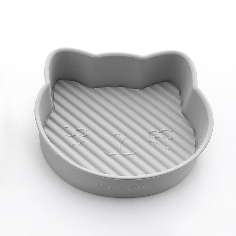Katės formos silikoninė kepimo forma orkaitėje ir oro fryer — torto forma ir kepimo skarda