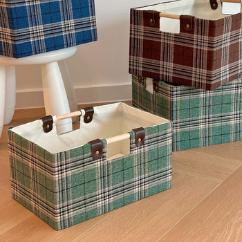 Stola uzglabāšanas kaste ar režģa rakstu; materiāls: ārējā audums + 3 mm PP plāksne + iekšējā poliestera audums; stils: japāņu stils; funkcija: organizēt