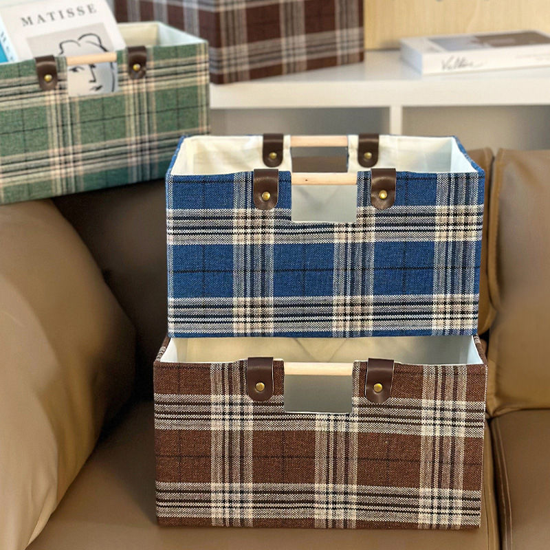 Stola uzglabāšanas kaste ar režģa rakstu; materiāls: ārējā audums + 3 mm PP plāksne + iekšējā poliestera audums; stils: japāņu stils; funkcija: organizēt