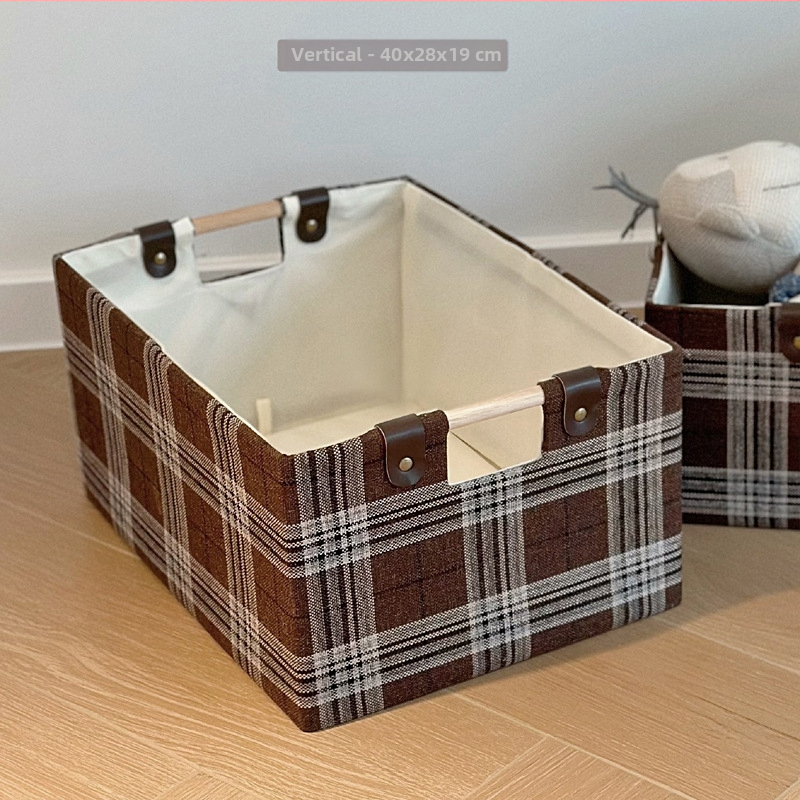 Stola uzglabāšanas kaste ar režģa rakstu; materiāls: ārējā audums + 3 mm PP plāksne + iekšējā poliestera audums; stils: japāņu stils; funkcija: organizēt