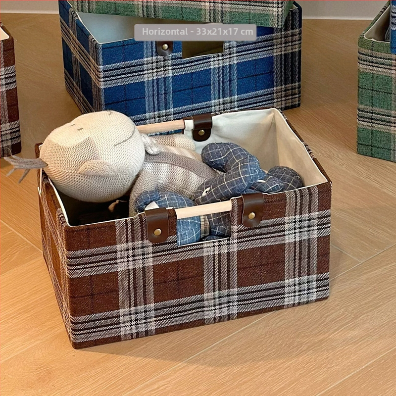 Stola uzglabāšanas kaste ar režģa rakstu; materiāls: ārējā audums + 3 mm PP plāksne + iekšējā poliestera audums; stils: japāņu stils; funkcija: organizēt