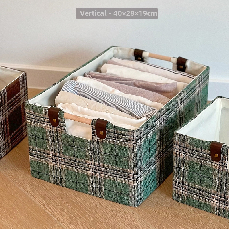 Stola uzglabāšanas kaste ar režģa rakstu; materiāls: ārējā audums + 3 mm PP plāksne + iekšējā poliestera audums; stils: japāņu stils; funkcija: organizēt