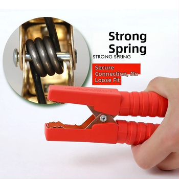 Auto akumulatora klemme ar biezāku vara vadi, stipra aligatora klemme akumulatora pieslēgšanai, modelis DF-121