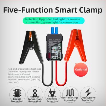 Auto ārkārtas iedarbināšanas klemmi, akumulatora pozitīvajam un negatīvajam polam, no plastmasas