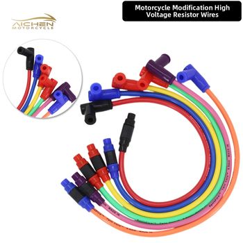 Motocikla modifikācijas augstsprieguma rezistīvais kabelis — pielāgošana pieejama; pielietojums: motocikls; modelis: Modificēts augstsprieguma kabelis; zīmols: Cits