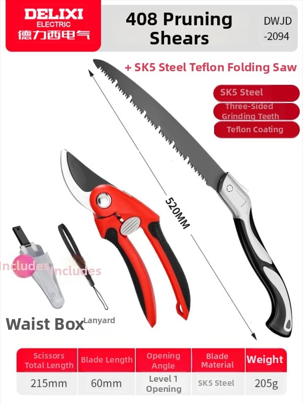 Delixi foarfecă de tăiat ramuri – puternică, pentru flori, ramuri și pomi fructiferi