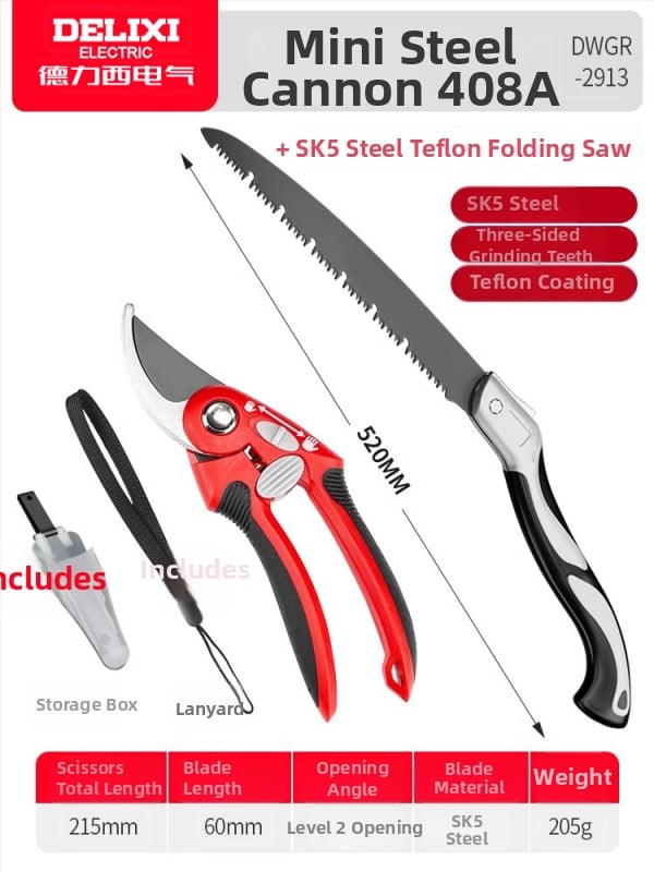 Delixi foarfecă de tăiat ramuri – puternică, pentru flori, ramuri și pomi fructiferi