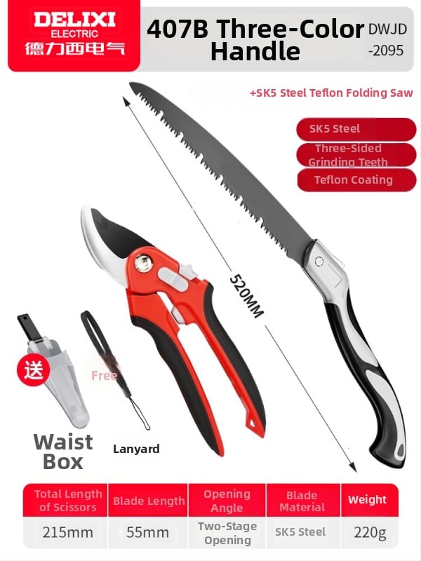 Delixi foarfecă de tăiat ramuri – puternică, pentru flori, ramuri și pomi fructiferi