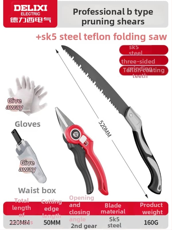 Delixi foarfecă de tăiat ramuri – puternică, pentru flori, ramuri și pomi fructiferi