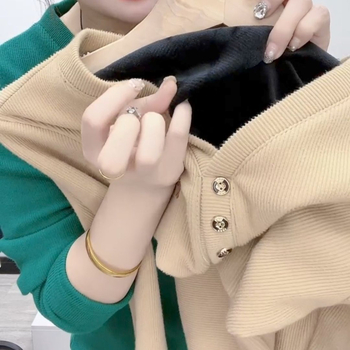 Дамска тениска с качулка и дълъг ръкав, полиестер, едноцветна, V-образна яка