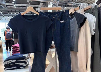 BM стил дамска памучна кроп топ с къс ръкав и кръгла яка, Slim fit