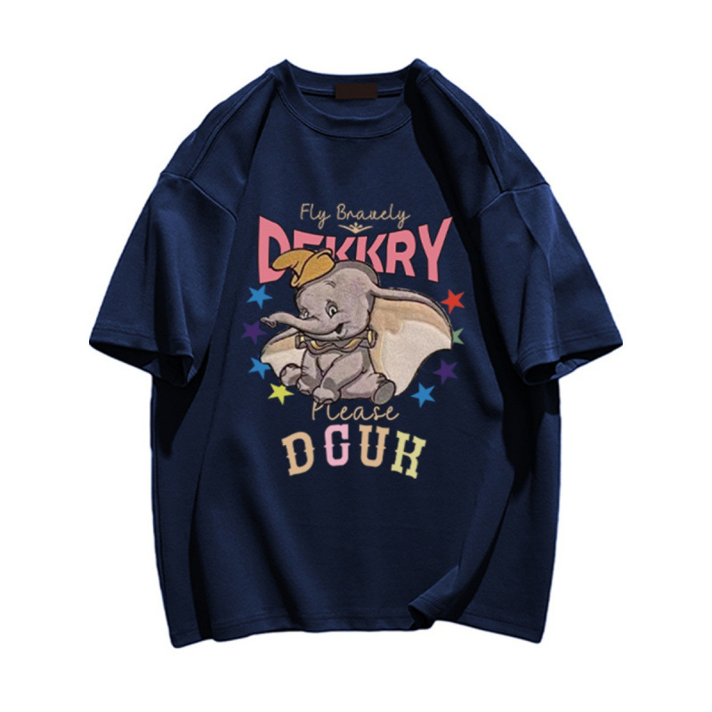 Тениска с къс ръкав, аниме принт, свободна кройка, памук 95%+, кръгла яка