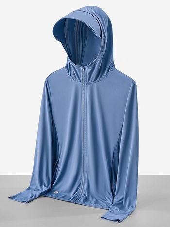 Uniszex kültéri szélkabát - könnyű, lélegző, UV-védelem UPF50+, kapucnis, poliészter