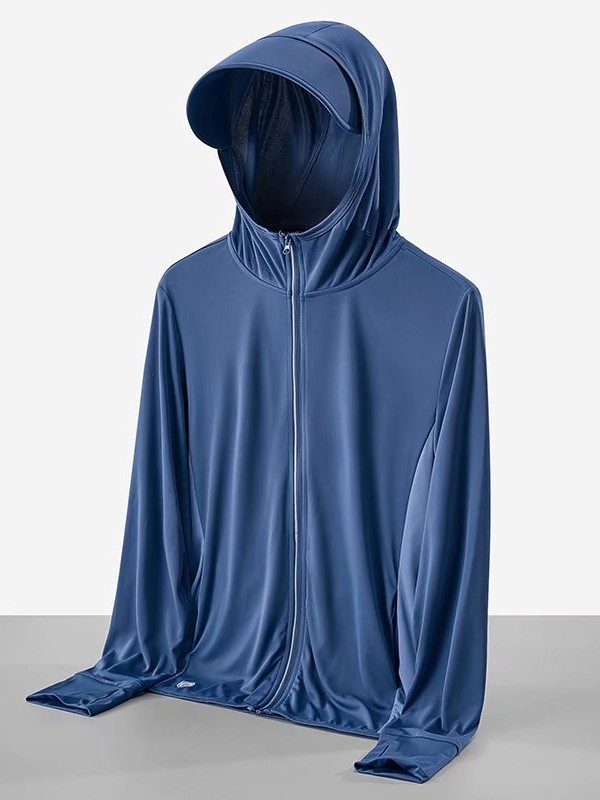 Uniszex kültéri szélkabát - könnyű, lélegző, UV-védelem UPF50+, kapucnis, poliészter