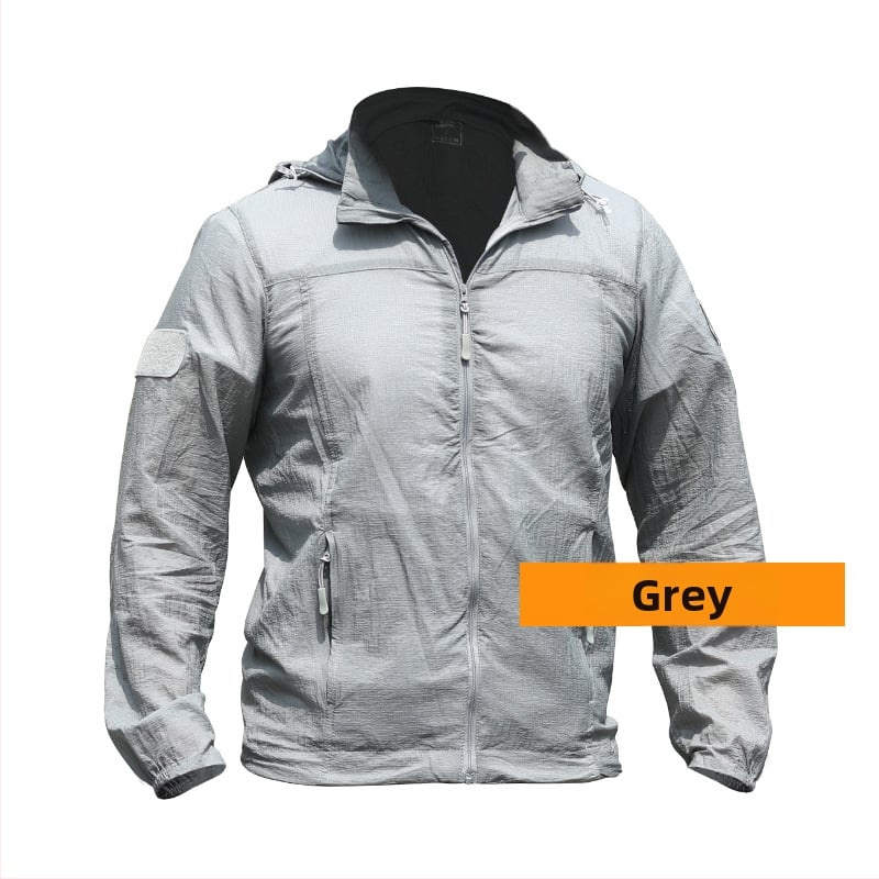 Nylon anyagú kapucnis szélvédő dzseki, gyorsan száradó, lélegző, vízálló