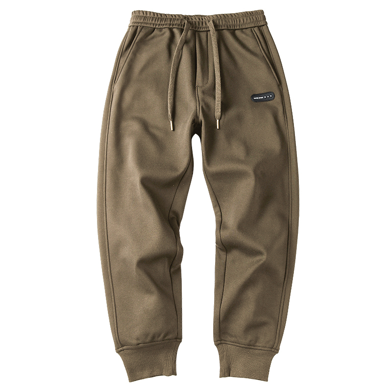 Férfi casual nadrág egyenes szabású, középmagasságú, hosszú (63,1% pamut)