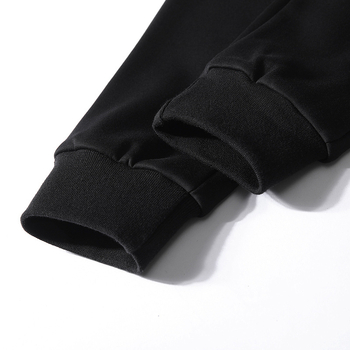 Ανδρικοί καθημερινοί παντελόνες με φλίς επένδυση, ίσια γραμμή, φερμουάρ, κυρίως νάιλον με ανάμειξη χημικών ίνών, ριγέ μοτίβο