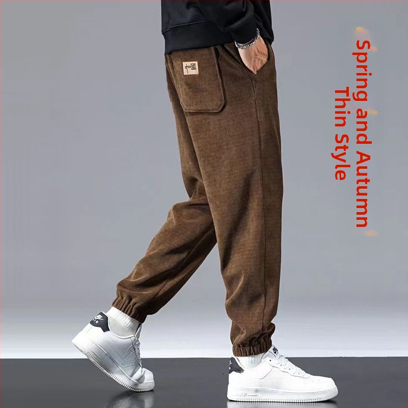 Meeste püksid paksu fliisi voodriga ja velvet Cupro kiududest, sirge lõige, pikkus 9/10, mikroelastsus