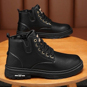 Vīriešu Martin zābaki – augsts tops, ikdienas stila, ūdensizturīgi, viegli un izturīgi, augšējā daļa no mikrošķiedras ādas un gumijas zole