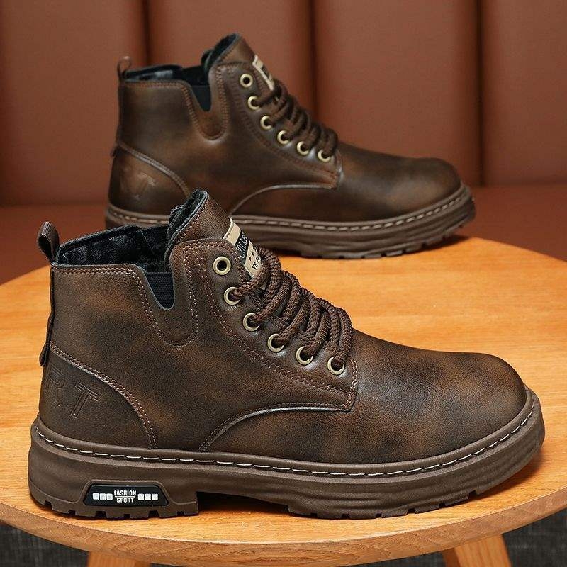 Vīriešu Martin zābaki – augsts tops, ikdienas stila, ūdensizturīgi, viegli un izturīgi, augšējā daļa no mikrošķiedras ādas un gumijas zole