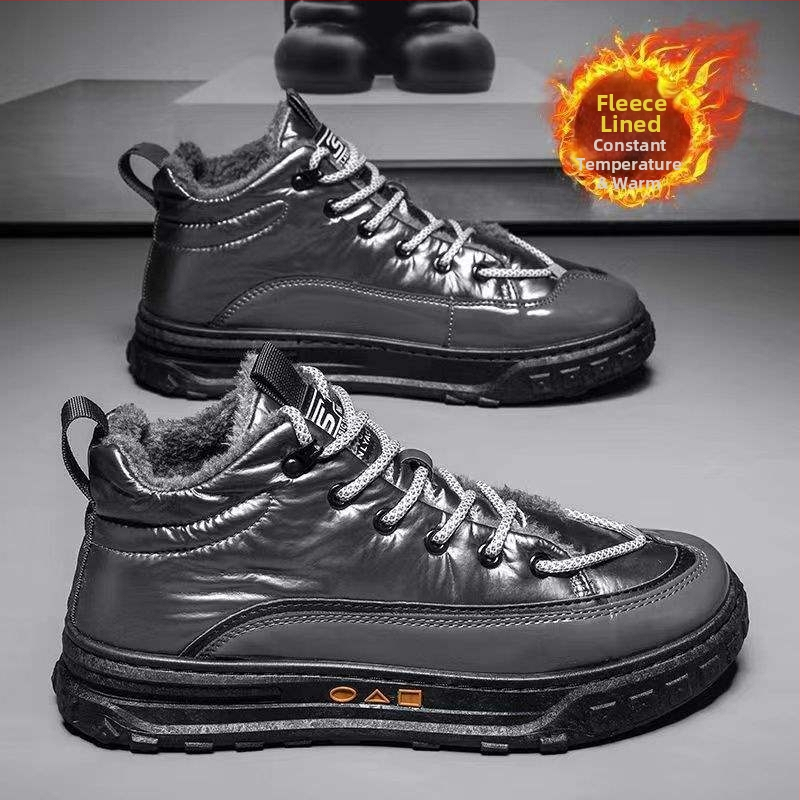 Vīriešu Martin zābaki – augsts tops, ikdienas stila, ūdensizturīgi, viegli un izturīgi, augšējā daļa no mikrošķiedras ādas un gumijas zole