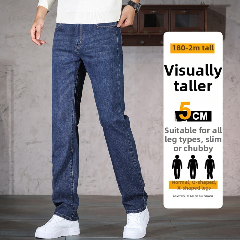 Ανδρικά τζιν από ντένιμ – επένδυση φλίς, μεσαίας μέσης, ίσια γραμμή, μικροελαστικότητα, φθινόπωρο 2025