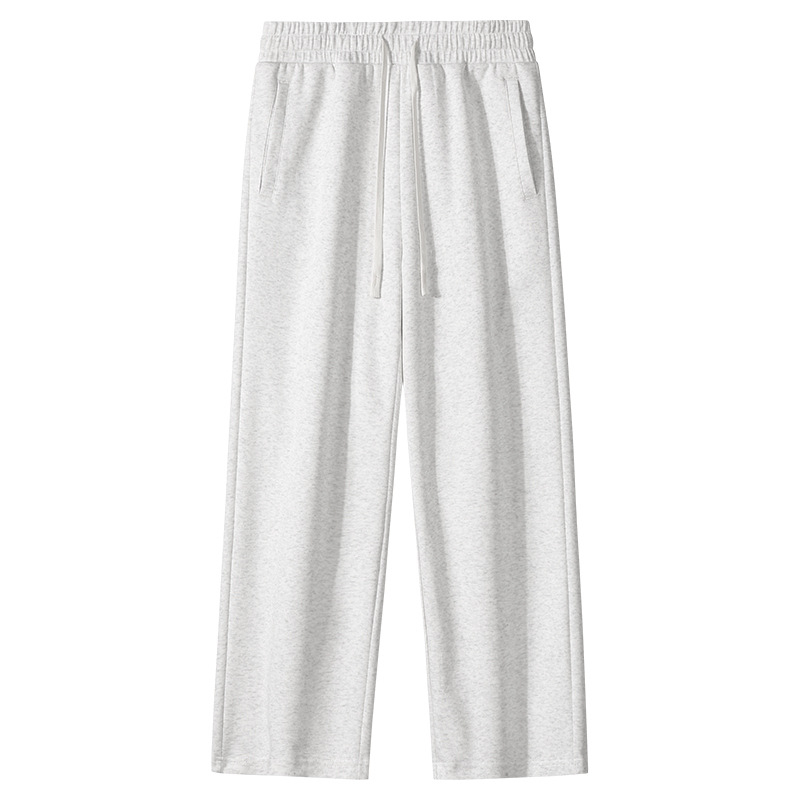 Uniszex pamut sportnadrág fleece béléses, középmagas derekú, laza egyenes szabás