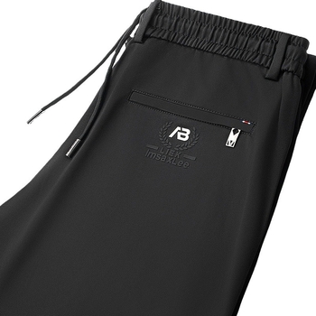 Férfiakkal casual egyenes nadrág – fleece béléssel, magas rugalmasságú anyag, négyirányú nyúlás, középső derék, őszi viselet