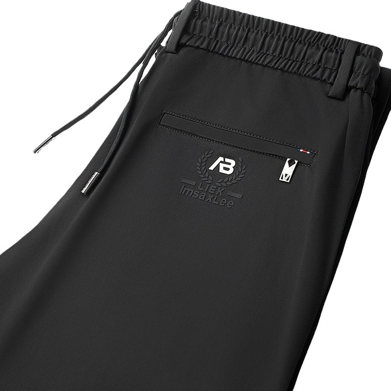 Férfiakkal casual egyenes nadrág – fleece béléssel, magas rugalmasságú anyag, négyirányú nyúlás, középső derék, őszi viselet