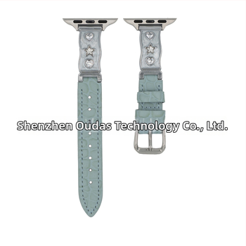 Naturaalse naha Apple Watch rihm, brändita, moekas stiil, ühildu Apple Watch Series 5–11 ja SE