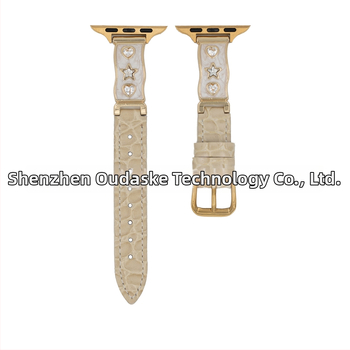 Naturaalse naha Apple Watch rihm, brändita, moekas stiil, ühildu Apple Watch Series 5–11 ja SE