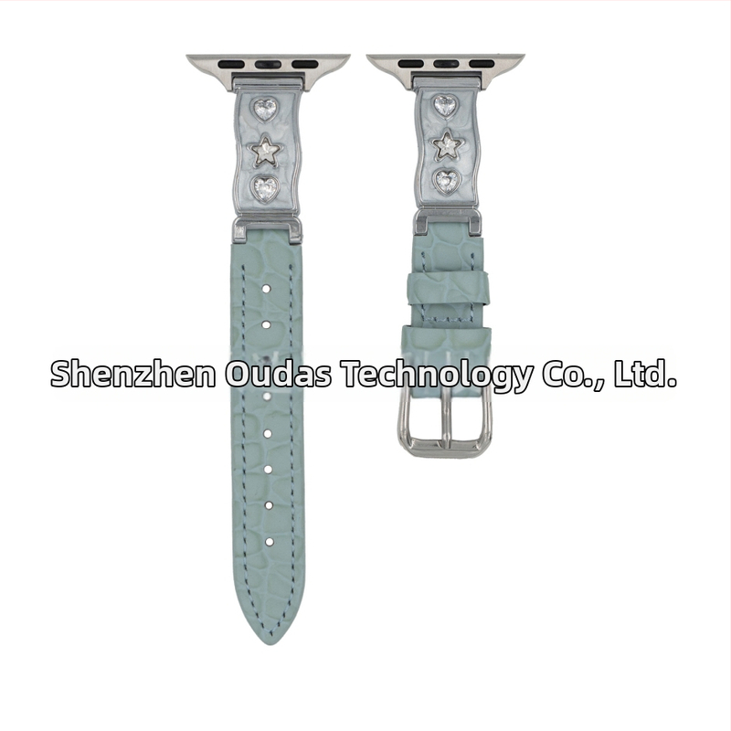 Ремък за Apple Watch от естествена кожа, без марка, моден стил, съвместим с Apple Watch серия 5–11 и SE